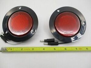 (2) 3.5" Red LED Side Marker Clearance Lights Truck Trailer Camper RV Lights 海外 即決