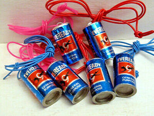 10 Eveready 9 Lives Battery Necklace Charms Vending Machine Toy Prize Old Stock 海外 即決