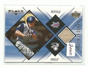 2000 Upper Deck Black Diamond POH Darin Erstad Angels Game Used Bat Card #DE 海外 即決