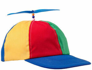 Propeller Beanie Baseball Clown Costume Hat Ball Cap Multi Colored Adult Size 海外 即決