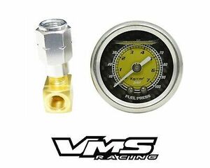 VMS 0-100 PSI FUEL PRESSURE GAUGE YELLOW CARBON FIBER FOR GM CHEVY LS1 LS2 LS3 海外 即決