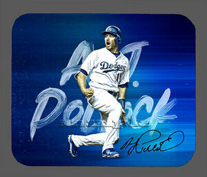 AJ Pollock Los Angeles Dodgers Facsimile Autographed Mouse Pad Item#8362 海外 即決