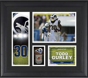 Todd Gurley LA Rams Framed 15x17 Collage w/a Piece of GU Football 海外 即決