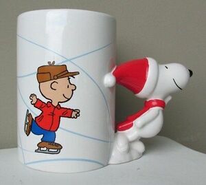 Peanuts Snoopy & CharLie Brown Christmas Ceramic Mug White 20 oz Teleflora New 海外 即決