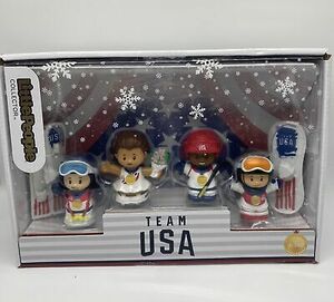 Fisher-Price Little People Team USA Winter Sports Collector Set New with Box 海外 即決