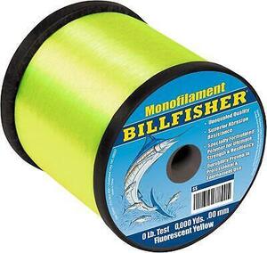 Billfisher SS2F-60 Bulk Mono Fishing Line 2 lb Spool 60 lb 1720 Yd Flourescent 海外 即決