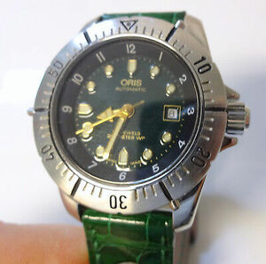 Swiss ORIS Automatic Sapphire Water Resistant Stainless Steel Bend Omega Watch 海外 即決