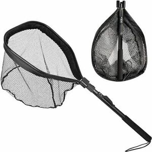 Riverruns Fishing Net Floating Landing A:12" Hoop Size 33" Black (Fixed Pole) 海外 即決