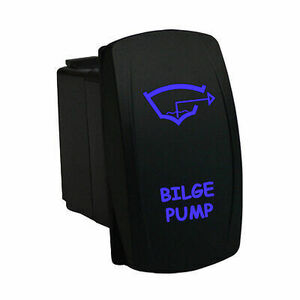 BILGE PUMP 6M38B Rocker Switch LED blue marine boat car waterproof on/off 海外 即決