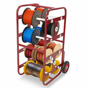 BISupply Wire Spool Rack Cable Caddy Red Wire Spool Dispenser Bulk Cable Holder 海外 即決