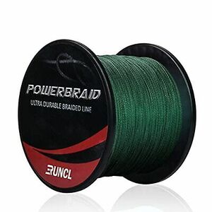 RUNCL PowerBraid Fishing 15LB(6.8kgs)/0.14mm - 1000yds(4 Strands) Moss Green 海外 即決