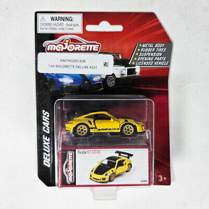 Majorette Deluxe Cars Porsche 911 GT3 RS (Yellow) 1/64 Diecast Car 海外 即決