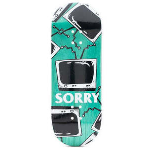 Sorry Fingerboard Deck - Green TV Kills Pops / SF1 - 34mm x 98mm 海外 即決