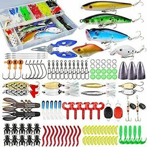 Fishing Lures Kit for bass, Trout,Salmon Fishing, Including Top Water Lures,S... 海外 即決