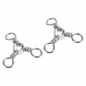 3 Way Swivel, 50Pcs 103lb Stainless Steel Cross Line Terminal Tackle for Salt... 海外 即決