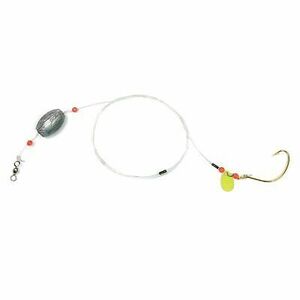 F4-34C Flounder/Fluke Rig, 43528 oz Egg Sinker, Chartreuse 海外 即決