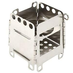 Camping Stove Portable Foldable Backpacking Stainless Steel Stove Wide Openin... 海外 即決