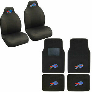 New NFL Buffalo Bills Car Truck Seat Covers & Front Back Carpet Floor Mats 海外 即決