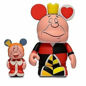 NEW DISNEY VINYLMATION ALICE IN WONDERLAND QUEEN OF HEARTS 3" & KING 1 1/2" 海外 即決