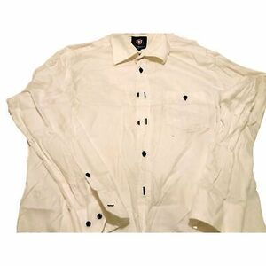 Vintage Victorinox Men`s Shirt White 100% Cotton Long Sleeve Button Down L 海外 即決
