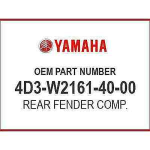 Yamaha REAR FENDER COMP. 4D3-W2161-40-00 OEM NEW 海外 即決