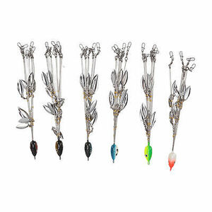 6 Pcs Umbrella Fishing Rigs With Shiny Blades For Bass Bait Lure LKE 海外 即決