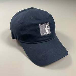 FACEBOOK Embroidered Baseball Cap Adjustable Hat Sz OS Black (New) 海外 即決