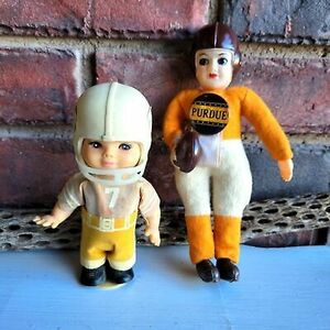 Rare Antique 1930's American Football Player Purdue & Wind Up Toy Dolls 海外 即決