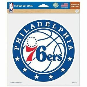 PHILADELPHIA 76ERS PERFECT CUT DECAL 8"X8" PERFECT FOR WINDOWS OR CORN HOLE 海外 即決