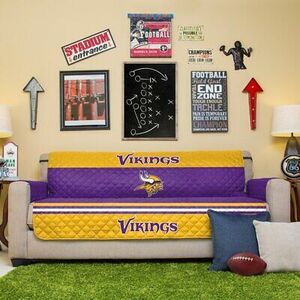 Pegasus Home Fashions NFL Minnesota Vikings Reversable Sofa Protector Cover 海外 即決