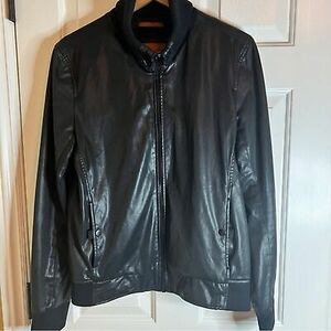 Zara Men Faux Leather Jacket, Size XL. Bomber Style. Excellent Condition. 海外 即決