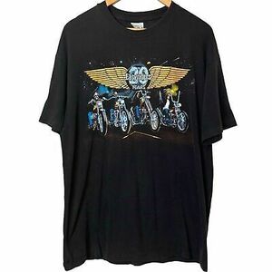 Vintage Single Stitch Easyriders 20th Anniversary T-Shirt 1991 Rodeo Tour 海外 即決