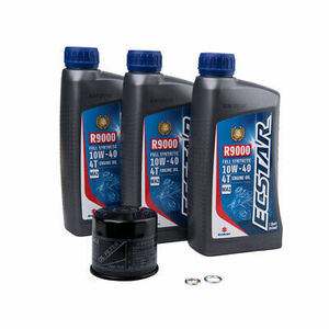 Suzuki ECSTAR R9000 10W-40 Synthetic Oil Change Kit For Suzuki GSX-R750 海外 即決