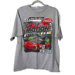 Vintage 2013 Nascar Charlotte Motor Speedway Gray Graphic T Shirt Unisex Size XL 海外 即決