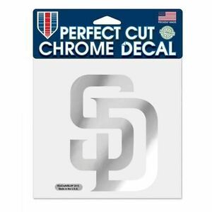 SAN DIEGO PADRES DIE-CUT METALLIC CHROME DECAL 6"X6" FOR WINDOWS HIGH QUALITY 海外 即決