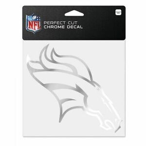 DENVER BRONCOS DIE-CUT CHROME DECAL 6"X6" PERFECT FOR WINDOWS HIGH QUALITY 海外 即決