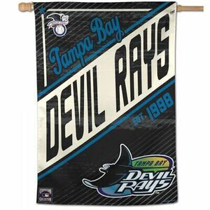 TAMPA BAY DEVIL RAYS COOPERSTOWN 28"X40" HOUSE FLAG WALL BANNER MLB LICENSED 海外 即決