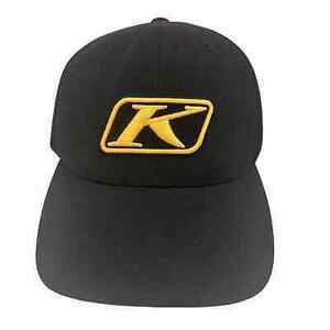 Klim Black Embroidered Yellow Logo Baseball Cap Hat One Size Fits All 海外 即決