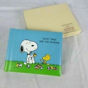 Vtg 1982 Hallmark Peanuts Snoopy Woodstock "Good Times" Photo Album Box 海外 即決