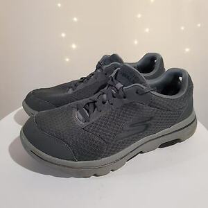 Skechers GO Walk Qualify Goga Mat メッシュ Charcoal ブラック Sneakers メンズ 26cm(US8) Shoes 海外 即決