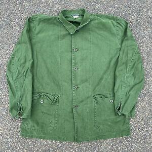 Vintage green military style C52 button up shirt 海外 即決