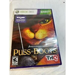 NWT Microsoft XBOX 360 Puss in Boots Kinect Dream Works Game 海外 即決