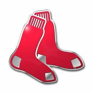 Boston Red Sox Emblem Raised 3D Embossed Metal Auto Sticker 海外 即決