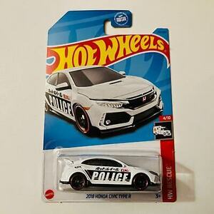 Mattel Hot Wheels Rescue 4/10: 2018 Honda Civic Type R Police Car 215/250 Sealed 海外 即決