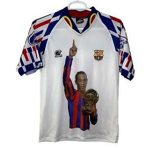 Vintage Jimex Ronaldinho Jersey Futbol Soccer FC Barcelona #10 Ballon d'Or 海外 即決