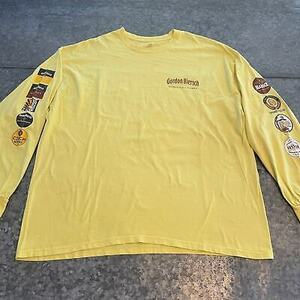 Gordon Biersch Brewery Honolulu Hawaii L/S Tee Shirt Mens XXL Vintage Y2K Yellow 海外 即決