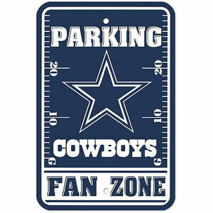 New NFL Dallas Cowboys Home Office Bar Decor Parking Sign FAN ZONE 12" x 18" 海外 即決