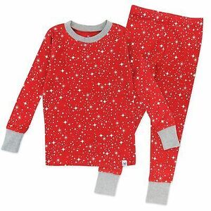 HonestBaby Baby Organic Cotton 2-Piece Snug Fit Pajama Set, Twinkle Star レッド, 4T 海外 即決