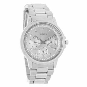 Citizen Eco-Drive Silhouette Ladies Day/Date Crystal Watch FD2040-57A 海外 即決