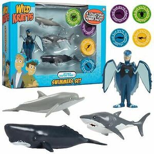 Wild Kratts 4-Pack Action Figure Set - Activate Creature Power - Swimmers 海外 即決